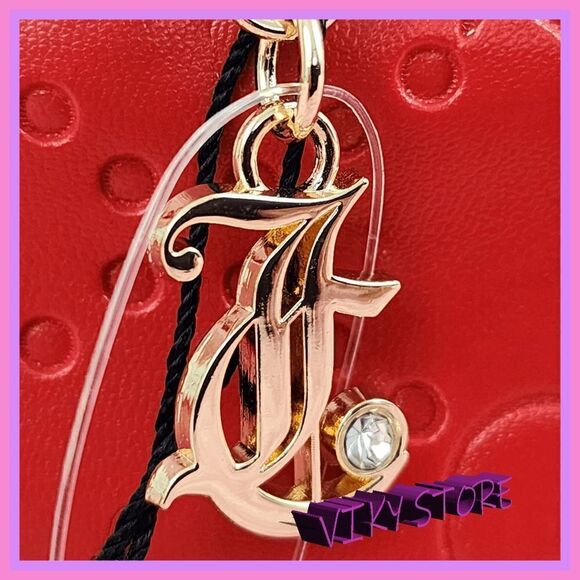 NWT Vibrant Glam: {Juicy Couture} Red Vinyl Cosmetic Bag NWT - Picture 5 of 5